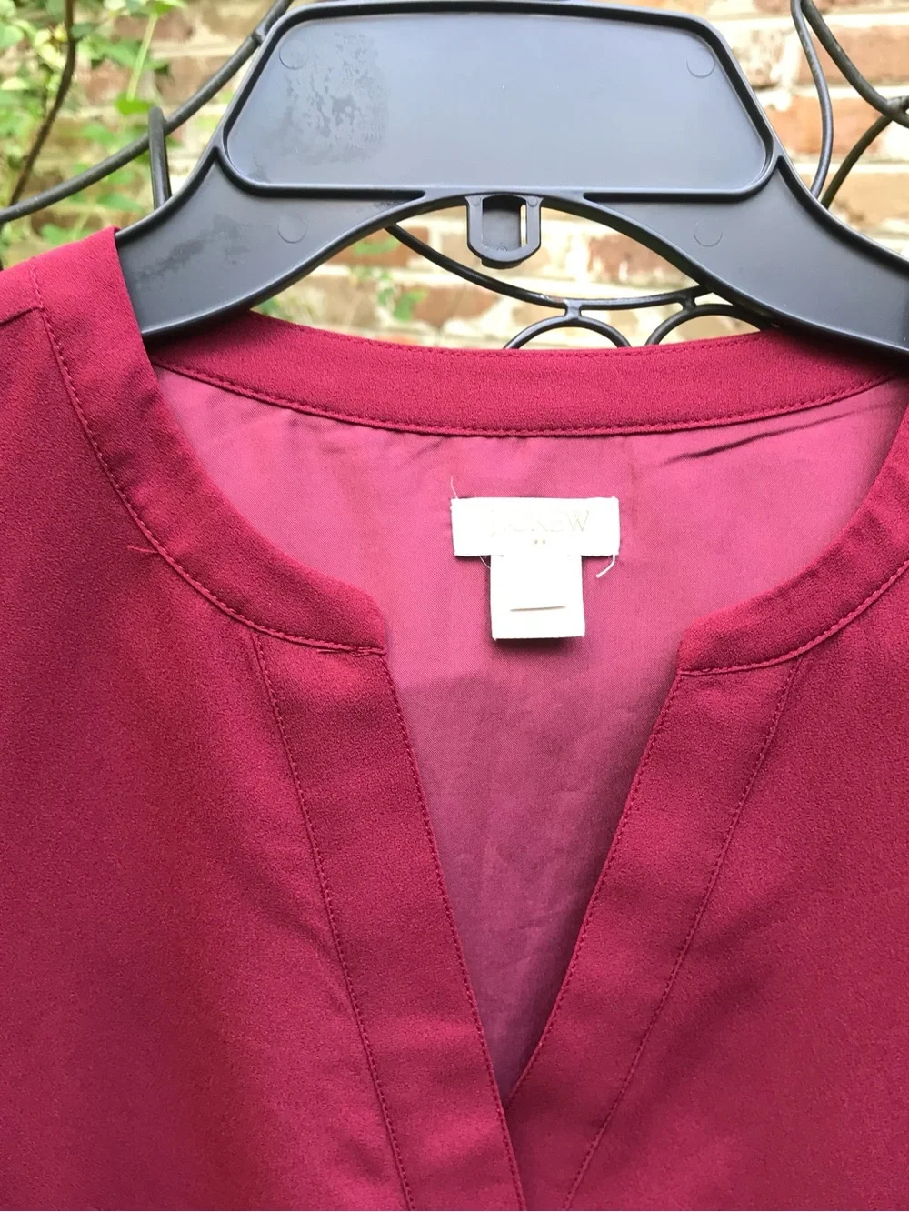 J Crew- CRIMSON GAUZY SHIFT DRESS- Size 4- EUC